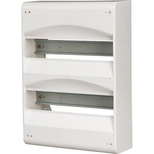AP-Kleinverteiler ohne Tür Weiß mit Rückwand BC-A-3/39 