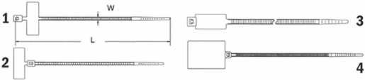 Kabelbinder mit Beschriftungsfeld natur 100x2,5 mm 25x8 mm 