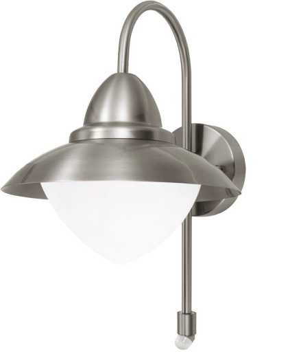 Außen-Wandleuchte 1xE27 max.60W Edelstahl mit Sensor SIDNEY 
