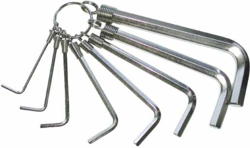 Sechskantstiftschlüsselsatz 8-teilig 2,5 mm bis 10 mm 