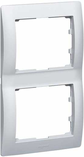 Rahmen 2-fach senkrecht Galea soft aluminium 