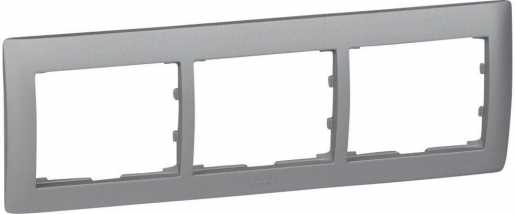 Rahmen 3-fach waagerecht Galea soft aluminium 