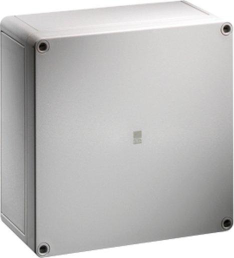 Polycarbonat-Gehäuse PK ohne Vorprägungen Deckel grau 180x94x81mm 