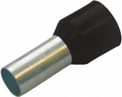 Aderendhülse isoliert 1,5 mm² - L 18 mm schwarz 