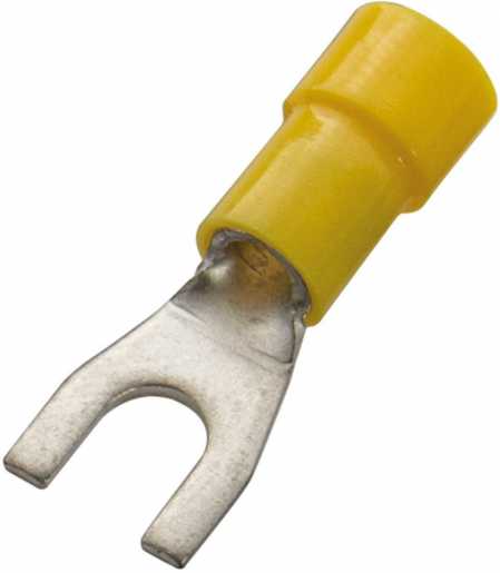 Gabelkabelschuh isoliert 2,5 - 6 mm² M6 PVC gelb 