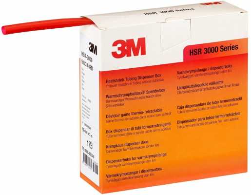 Warmschrumpfschlauch dünnwandig o. Schmelzkleber 9/3mm 3:1 rot Box 