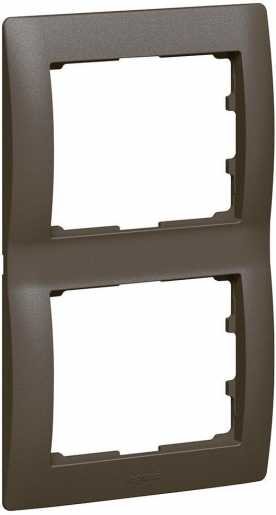 Rahmen 2-fach senkrecht Galea dark bronze 