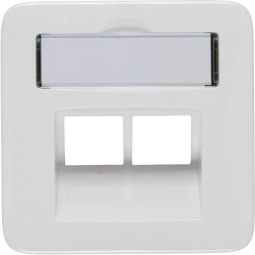 Abdeckung RJ45 C5 C6 mit Beschriftungsträger Creo ultraweiß 