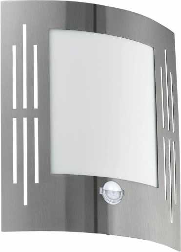 Außen-Deckenleuchte 1xE27 max.15W Edelstahl mit Schlitzen Sensor CITY 