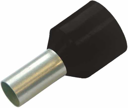 Sicherheitsaderendhülse 1,5 mm² L 8 mm schwarz 