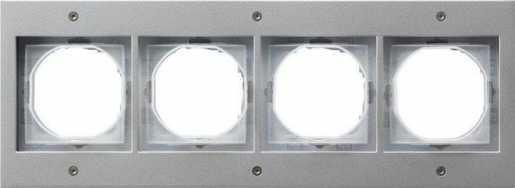 4-fach Abdeckrahmen für TX_44 (WG UP) Farbe Aluminium 