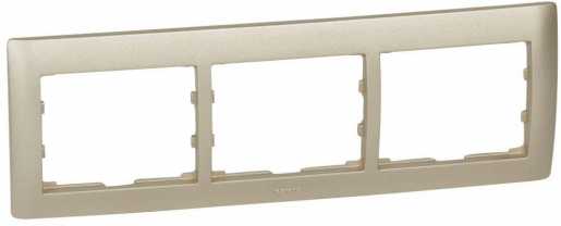 Rahmen 3-fach waagerecht Galea titanium 