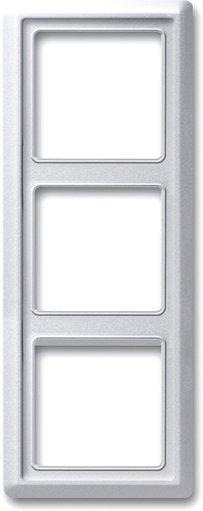 Abdeckrahmen Allwetter 3-fach Aluminium glänzend 