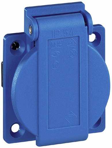 Maschinensteckdose blau 