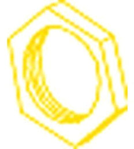 Sechskantmutter 347 Messing M 10 x 1 Schlüsselweite 13 
