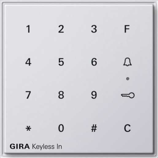 Keyless In Codetastatur für TX_44 (WG UP) reinweiß 