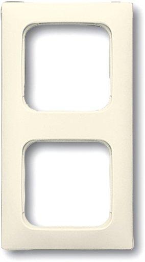 Abdeckrahmen 2-fach Linear-102 cremeweiß glänzend 