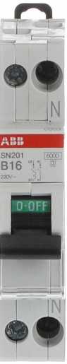Leitungsschutzschalter SN201 B16 pro M compact 1-polig + N 16A B 6kA 