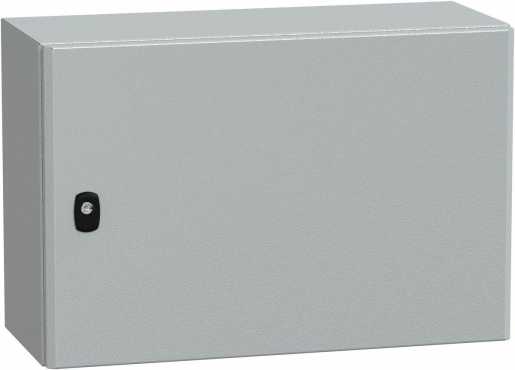 S3D Wandschrank Stahlblech mit Volltür mit Montageplatte H400 x B600 x T250 mm 