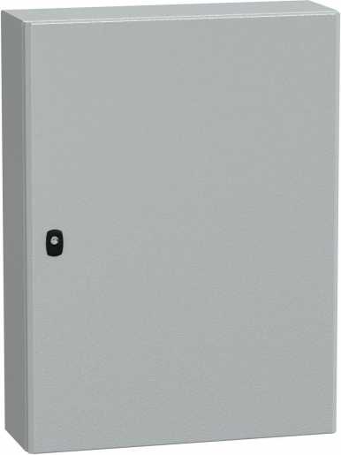 S3D Wandschrank Stahlblech mit Volltür mit Montageplatte H800 x B600 x T200 mm 