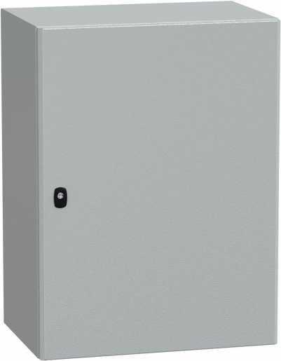 S3D Wandschrank Stahlblech mit Volltür mit Montageplatte H800 x B600 x T400 mm 