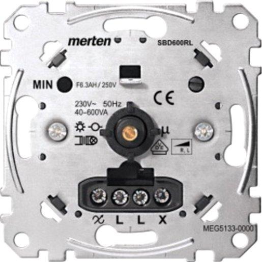 Drehdimmer-Einsatz für induktive Last 40-600 W/VA 