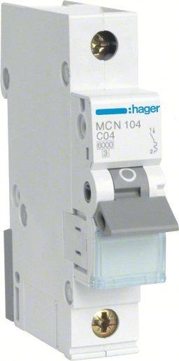 Leitungsschutzschalter 1-polig 6kA C-Char 4A 1 Modul 