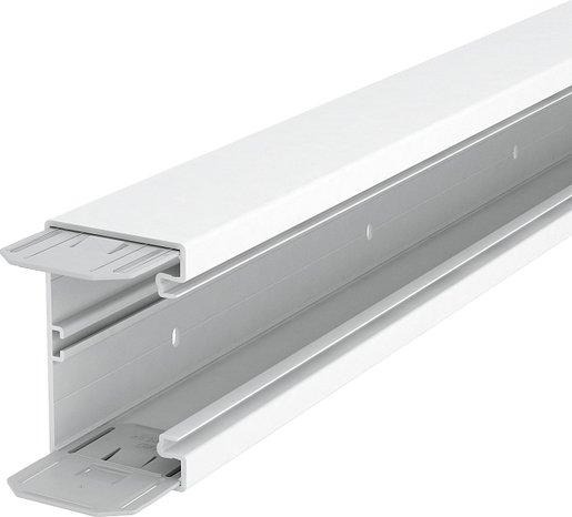 Geräteeinbaukanal mit Bodenlochung 70x110x2000 PVC reinweiß RAL 9010 