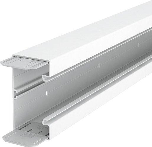 Geräteeinbaukanal mit Bodenlochung 70x130x2000 PVC reinweiß RAL 9010 