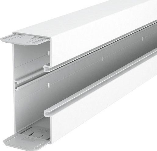 Geräteeinbaukanal mit Bodenlochung 70x170x2000 PVC cremeweiß RAL 9001 