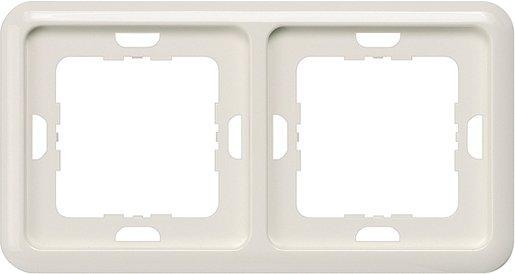 2-fach Rahmen DELTA profil titanweiß 151x80mm 