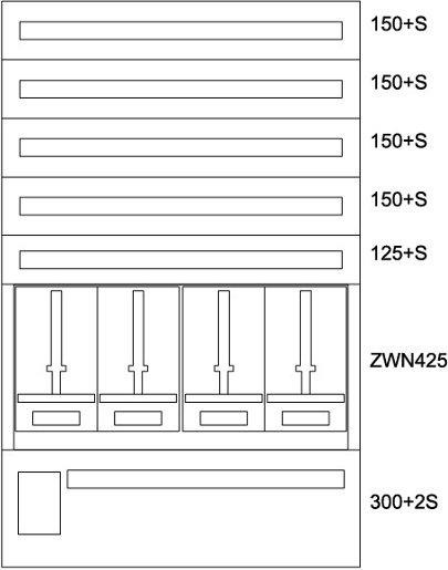 Zählerverteilereinsatz Oberösterreich/Salzburg BPZ-MES-EN-1000/15-4 