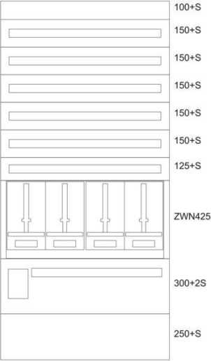 Zählerverteilereinsatz Oberösterreich/Salzburg BPZ-MES-EN-1000/20-4 