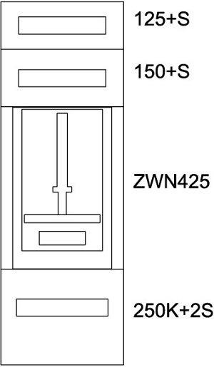 Zählerverteiler-Montageeinsatz Kärnten BPZ-MES-KN-400/10-1Z 