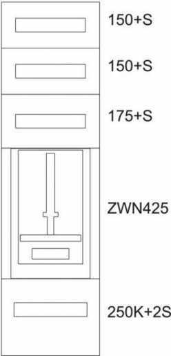 Zählerverteiler-Montageeinsatz Kärnten BPZ-MES-KN-400/12-1Z 