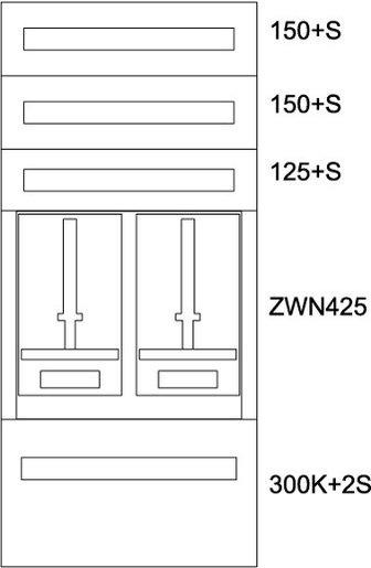 Zählerverteiler-Montageeinsatz Kärnten BPZ-MES-KN-600/12-2Z 