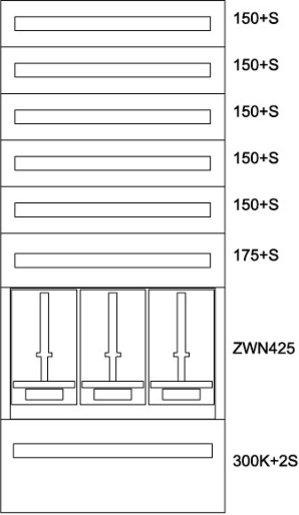 Zählerverteiler-Montageeinsatz Kärnten BPZ-MES-KN-800/17-3Z 