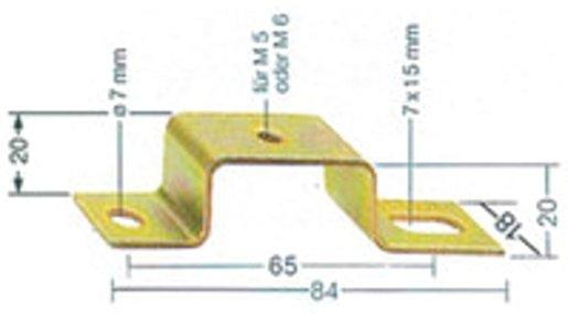 Tragschiene TST 2/M6 Tragschiene (Kabelkonstruktion) Stahl 84 mm 