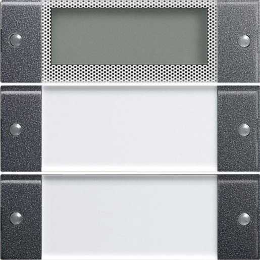 Wippenset 2-fach Plus beschriftbar System 55 Klar/anthrazit 