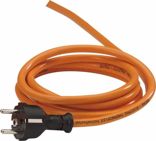 Anschlussleitung, 3m Thermoflex Kabel  3x1,5 und angespritzter Schukostecker 16A 
