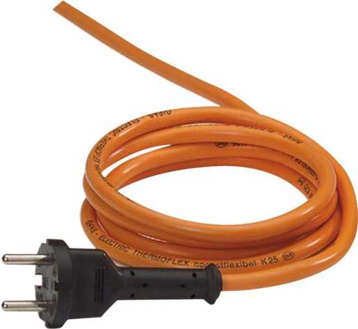 Anschlussleitung 5m Thermoflex Kabel  2x1,5 angespritzter Konturenstecker 16A 