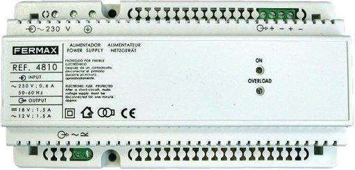 Audio/Video Netzgerät, VDS/DUOX 240Vac/18Vdc-1,5A u. 12VAC/1,5A, TE10 