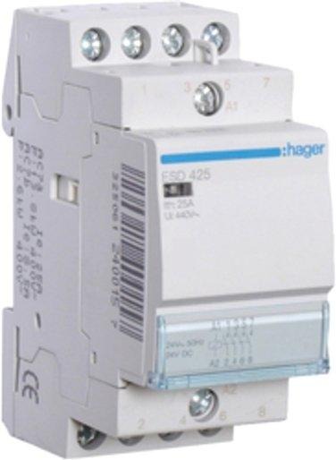 Installationsschütz für Reiheneinbau 25 A 4S 24 V brummfrei ESD425S 