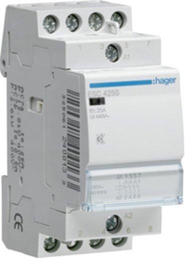 Installationsschütz für Reiheneinbau 25 A 4S 230 V brummfrei ESC425S 