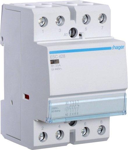 Installationsschütz für Reiheneinbau 25 A 3S+1Ö 230 V ESC428 