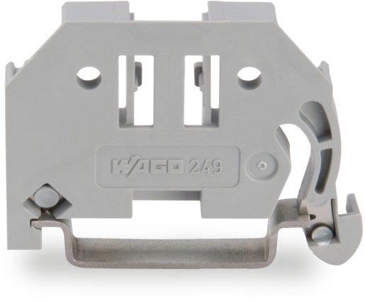 Schraubenlose Endklammer 6 mm breit grau 