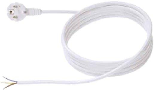 Gerätezuleitung 3x1,5 mm² 5m lang weiß 