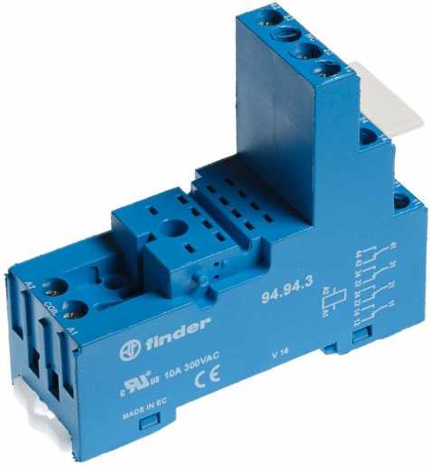 Relaisfassung Schraubklemmen Timer- Relaistyp 85.02/04 blau Serie 94 