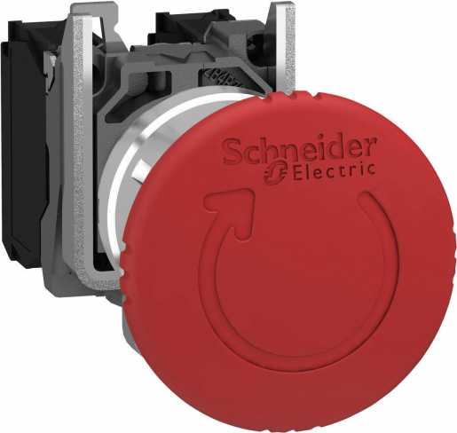 Not-Aus-Taster Ø 22mm Pilzdrucktaster Ø40mm rot Drehentriegelung 2Ö+1S 