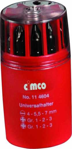 Bit-Box 10teilig für Bits und Universalhalter für Schlitzschrauben 